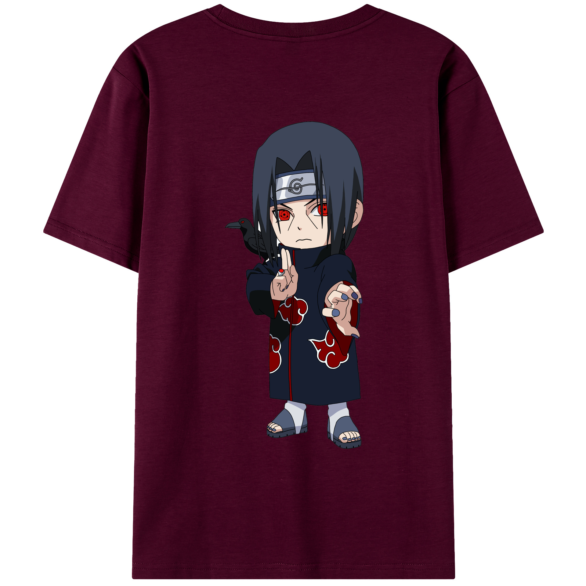（画像用） NARUTO -ナルト- うちは イタチ Uchiha Itachi レディース半袖Tシャツ(バックプリント)